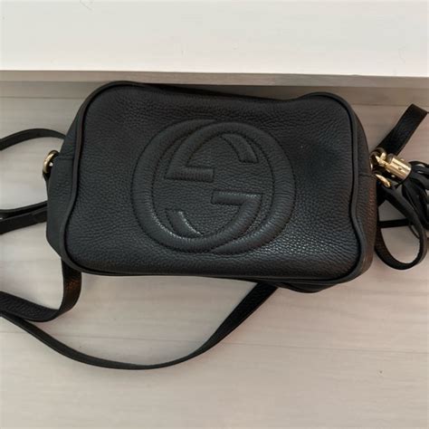 gucci disco bag black patent|preloved gucci soho disco bag.